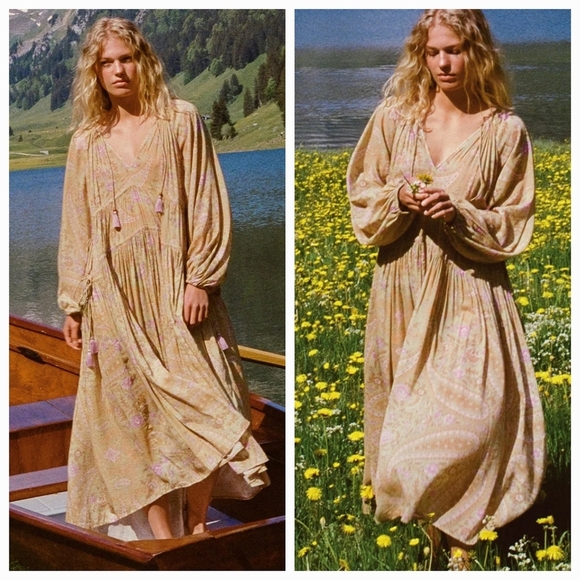 Spell Belladonna Gown in Dusty Olive size XL NWT - Picture 5 of 12